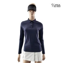 LPGA 골프웨어 여성 신축성 긴팔 카라 티셔츠 L201TL500P