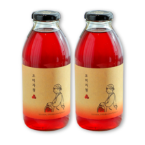 청대표 문경 오미자청 프락토올리고당 유리병 2개, 2병, 500ml