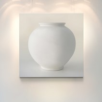 [인메이블] 다복 달항아리 그림 풍수 인테리어 액자 집들이 개업 선물, 01.[I] calm-기원, 중형12호 [50x50cm], 메탈액자 [화이트]