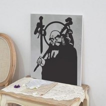 아트박스/꾸밈 ac988-캔버스액자53x45.5_달마도, 1.화이트