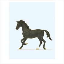 Preiser 29525 디오라마 미니어처 테라리움 검은 말 동물 피규어 모형 1:87 사이즈