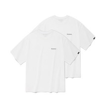 브랜드정품 커버낫 2팩 쿨 코튼 티셔츠 화이트+화이트