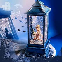 본디자인랩 인어공주 오르골 무드등 크리스마스 선물, 빈티지직사각 인어공주블루(WJL-008B-1)
