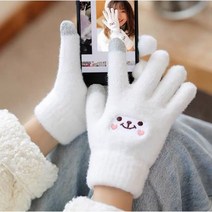 캐릭터 여성 학생 곰돌이 터치 장갑