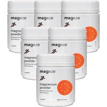 Mageze 마기지 마그네슘 파우더 Triple 포르테 시트러스 Magnesium Powder Triple Forte Citrus 250g, 6개