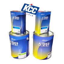 kcc 포스탄(우레탄) 옥상방수용 상도 하도+경화제 (녹색 회색 우레탄신나), 스포탄상도(녹색)