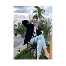 여성 봄 기본 캐주얼 자켓 어쿠스틱 파스텔