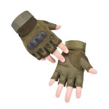 DM PKFARM 밀리터리 스타일 극세사 가죽 손보호 너클 반장갑 1+1, 브라운L