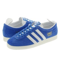 아디다스 Adidas Gazelle 빈티지 Gatsley 블루 / FTWR 화이트 골드 메탈릭 FU9656