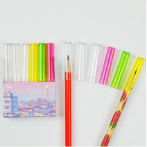 아이비스 오늘 하루 연필캡 SP11620 6p, 투명+옐로우+핑크+그린, 1세트