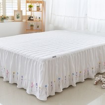 류금숙 여자의 정원 광목 워싱 자수침구 롱침대커버 (SS/Q/K/SK)