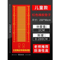 제자리 멀리뛰기 매트 체력장 단련실 제멀 메트 체력 학원 입시 체대 측정판 실기 기록 판, 레드 250