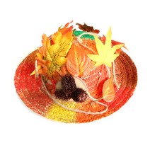 더조은키즈 (5명용)가을 단풍모자 만들기 밀짚모자 아동미술 체험학습