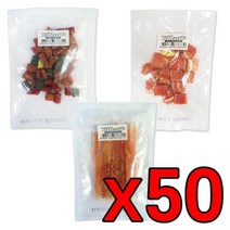 저지방 저염분 비만견 체중조절 트릿x50 영양공급 산책 부드러운 애견, 종류, 연어 큐브 24g