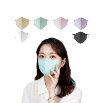 헬스키퍼 에어 air 20매 박스포장/사계절 마스크 핑크 민트 퍼플 베이지 블랙 화이트 새부리형, 대형 (L)