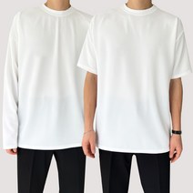 평생 탄탄한 두꺼운 링클프리 오버핏 분또 반팔티 긴팔티_(7color) 어깨넓어보이는 비침없는 목안늘어나는 레이어드 이너티 흰티