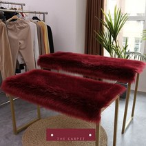 아크릴 투명 인테리어 디자인 카페 고스트 체어 빈티지 엔틱 의자 암체어 부드러운 플러시 양모 카펫 디스플레이 드레싱 테이블 홈 장식 모피 러그 사진 커버 shaggy 솜털 러그, 빨간색, 40x60cm