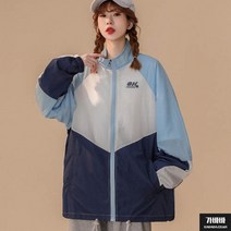 가바바 여성 빅사이즈 바람막이 포인트를 살려 유니크한 아우터 5XL 까지 G70561