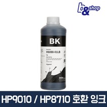 잉크테크 HP 오피스젯 프로 9010 8710 8610 8210 8100 7740 7720 7110 대용량 1L 무한 잉크, 1병, H6088 검정색 안료(PIG) 1L