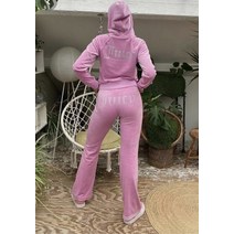 FANSYLI 여성 벨벳 트레이닝 세트 가을 겨울 캐주얼 투피스 9F