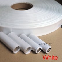 열수축비닐 투명포장지 선물포장비닐 5M 단일 AA 14500 배터리 랩 23mm 폭 145mm 직경 PVC 2:1 튜빙 블랙레드옐로우그린블루화이트클리어, 03 WHITE