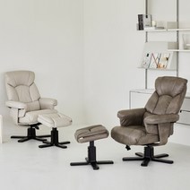 한샘 휴 컴포트 가죽 리클라이너 에어레더 그레이/브라운, 모카브라운(B)