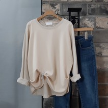 상상그이상 여성용 국내제작 허리셔링 페미닌한 무지 긴팔티 부드러운 고퀄리티 원단 단정한 둥근밑단 아우터 속 이너티 슬랙스코디 블라우스 오피스룩 추천