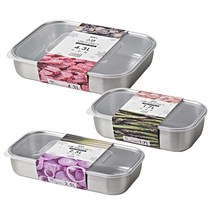 코멕스 스텐 냉동 보관용기 1.7L 2.5L 4.3L 냉장 주방 스텐용기 만두 고기 야채 위생용기