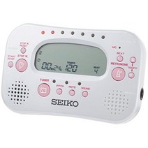 SEIKO 세이코 튜너 & 메트로놈 스톱워치 펄 화이트 STH100W, 상품명참조