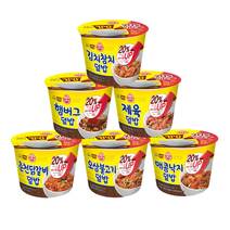 [안녕골목마켓] 오뚜기 컵밥 6종세트 김치참치+햄버그+제육덮밥+춘천닭갈비+오삼불고기+매콤낙지, 안녕골목마켓 오뚜기 컵밥6종세트
