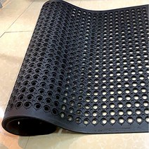 고무매트 다용도실 물빠짐 미끄럼방지매트 업소용 실외발판 바닥깔개, 90cm x 150cm
