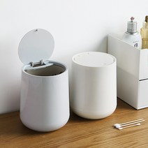 2개 SET 원터치 미니 휴지통 탁상 화장대 책상 쓰레기통, 2개/미니_1L휴지통_그레이2