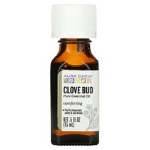 Aura Cacia 순수 에센셜 오일 정향 버드 15ml(.5fl oz), 0.5 액상 온스