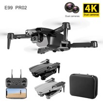 4K E99Por 듀얼 카메라 접이식 드론 LED 야간 라이트 (배터리 3개)입문용 드론+수납백 증정
