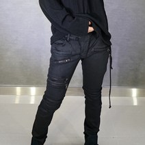 코팅 바이크진 남자블랙진