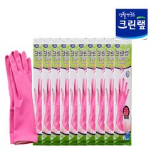 크린랩 ES 고무장갑 분홍(핑크) 대 10입