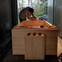 히노끼욕조 반신욕기 편백나무 반신욕 일본식 가정용 목욕통 31
