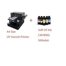 uv프린터 평판프린터 uv인쇄 A4 A3 크기 UV 광택 프린터 전화 케이스에 대 한 나무 금속 유리 아크릴 LED, 01 with soft ink_01 EU 플러그