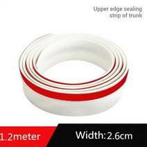 자동차 고무 씰링 스트립 트렁크 뚜껑 갭 씰 범용 해치백 상단 가장자리 트림 방수 방진 액세서리, 1.2 M white, 03 1.2 M white