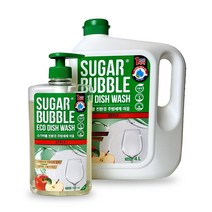 슈가버블 친환경 애플향 주방세제 4L리필+940ml 1종 코스트코 식기세정제 야채 과일세척제 설거지 대용량, 1세트