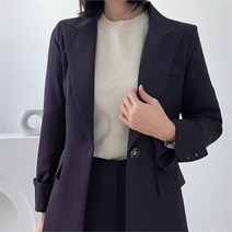 기타 여자셋업드레스업수트재킷원버튼세트