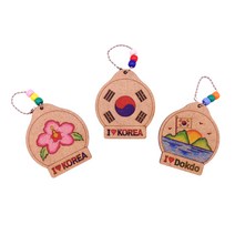 [해피메이크]나라사랑 가방고리(3종 택1)태극기 무궁화 독도/유아초등DIY 우리나라, 독도