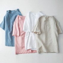 가바바 남성 린넨 반팔티 코디 걱정 없는 기본 데일리 린넨 라운드 반팔티 G35911