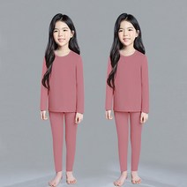 필테라 남녀공용 포그니아동슬림기모내의상하복세트 2개