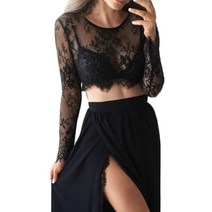 여성가을블라우스 여성 블라우스 여름 봄 투명 레이스 메쉬 기본 긴 소매 탑 단색 자수 꽃