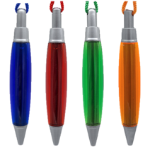 [소량주문가능]둥굴이목걸이펜-300개이상 실크인쇄 1도 무료, 빨강