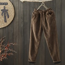 WAWAMOM(특허브랜드) 여성 추동 골덴 기모 배기팬츠 코듀로이 여자 배기 똥싼바지 BDA19r