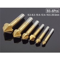 HSS-티타늄 카운터 싱크 디버링 모따기 드릴 1/4 육각 생크 테이퍼 홀 커터 헤드 전동 공구, [04] B2
