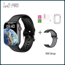 스마트 워치 웨어러블IWO PRO W58 Max Men 's Smart Watch 2.13 -inch 428*518 해상도 화면 NFC Bluet, 10 Black NIK set