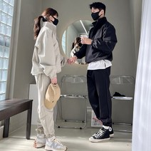 커플 아노락 우븐 조커팬츠 커플 트레이닝 복 셋업 조거 팬츠 세트